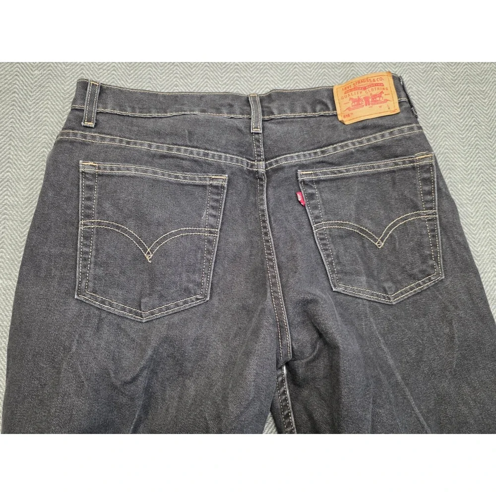 Levis 515 Boot Cut Lower Rise Jeans Black Denim Womens‎ 12M Dark Wash 0402